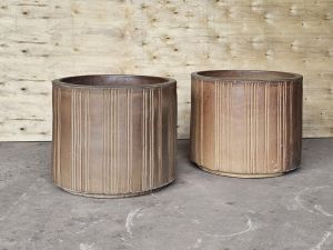 Clay "Forest" planter in unglazed ceramic